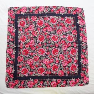 pure silk floral scarf